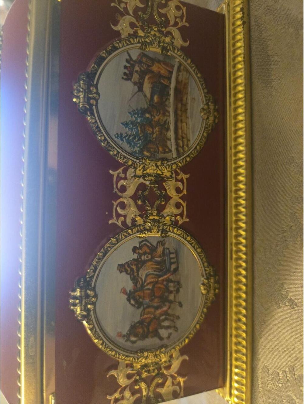 Vintage Klann Quality Western Germany Stagecoach Litho Metal Tin - Picture 5 of 6
